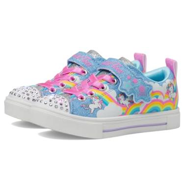 Imagem de Skechers Girl's, Twinkle Toes: Twinkle Sparks - Tênis Jumpin' Clouds - Criança pequena, Azul/Multi, 3 Little Kid
