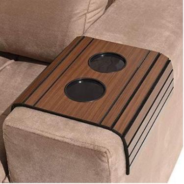 Imagem de Suporte Para Copos Para Braço De Sofá De Madeira Reciclada - EMPORIODA