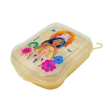 Imagem de Sanduicheira Infantil de Plástico Lancheira Escolar Plasútil, Princesa