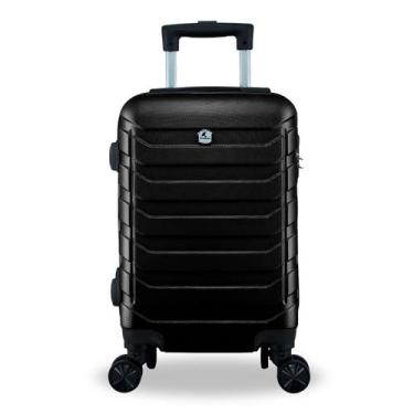 Imagem de Mala Bordo ABS Rígido Rodinha 360º Cadeado Lateral - Allabard, Preto