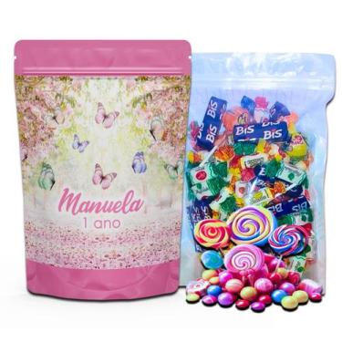 Imagem de Kit Festa Com 5 Saquinhos Em Pé 12x19cm Vários Temas - Mundo da Bina, 