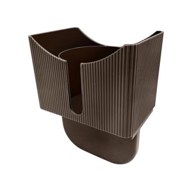 Imagem de Bandeja de suporte antiderramamento de sofá, suporte de bebida para copos, canecas, garrafas, latas (marrom)