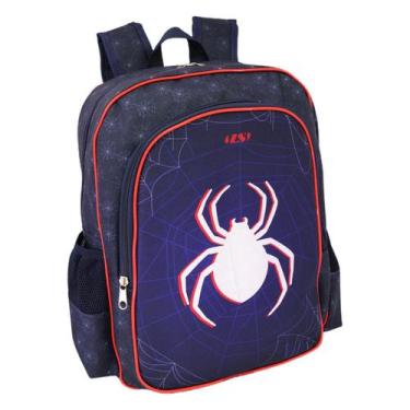 Imagem de Mochila Masculina Infantil Ls Bolsas Aranha Vermelha E Azul Grande - L