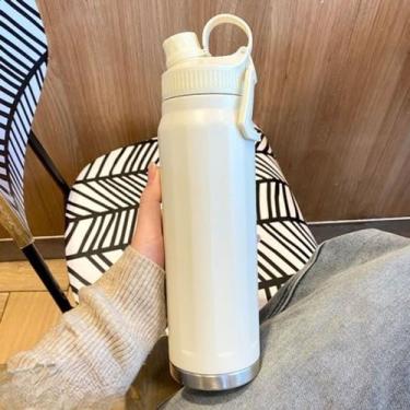 Imagem de Garrafa Térmica Inox 800ml Grande Água Café 12h Bebida Gelada 5h Bebid