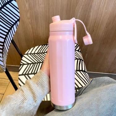 Imagem de Garrafa Térmica Inox 800ml Grande Água Café 12h Bebida Gelada 5h Bebid