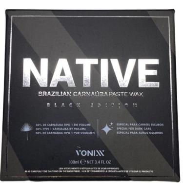 Imagem de Cera Automotiva Carnaúba Preta Cristalizadora Native Black Wax 100ml -