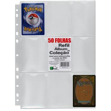 Imagem de 50 Folhas Fichário, álbum Pasta 11 Furos Universal 9 Bolsos Cards Cart