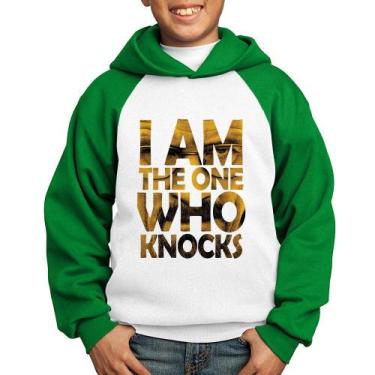Imagem de Moletom Infantil I Am The One Who Knocks - Foca na Moda, Branco, Verde