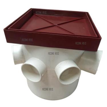 Imagem de Ralo Invisível Sifonado 15x15 Marrom Terracota Banheiro Porcelanato Co