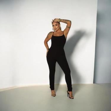 Imagem de Macacão Em Neoprene Cavado Nas Costas - luh may, Preto, M