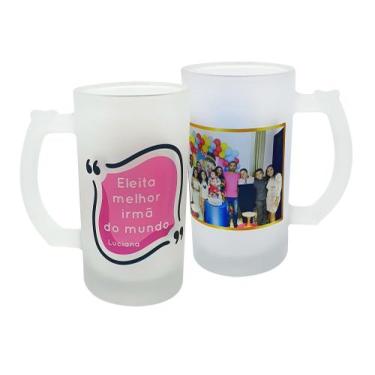 Imagem de Caneca Vidro Personalizada Mimo Eleita Melhor Irmã do Mundo - GMH 
