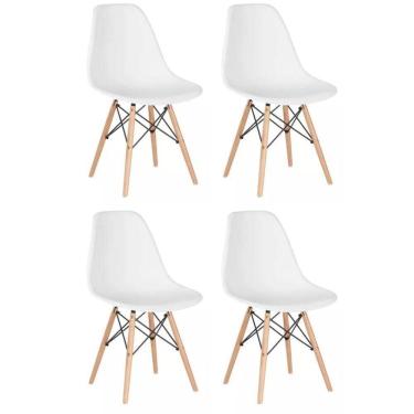 Imagem de Conjunto 4 Cadeiras Eames Eiffel Dkr Movescan Branca