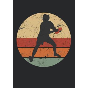 Imagem de Notizbuch A4 liniert mit Softcover Design: Retro Disc Golf Ultimate Frisbee Geschenk Discgolf: 120 linierte DIN A4 Seiten