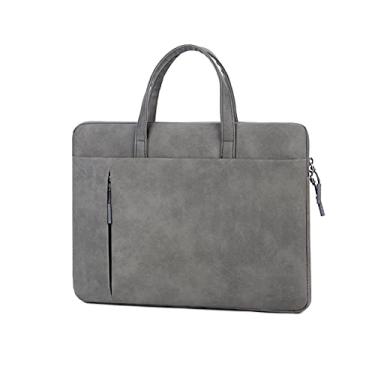 Imagem de D.QingPei Capa para laptop de 15,6 polegadas, capa fina para computador com alça, bolsa impermeável para laptop, capa protetora de 360° compatível com a maioria dos MacBook Pro de 15 polegadas, MacBook Air, notebook