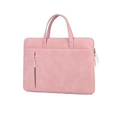 Imagem de D.QingPei Capa para laptop de 15,6 polegadas, capa fina para computador com alça, bolsa impermeável para laptop, capa protetora de 360° compatível com a maioria dos MacBook Pro de 15 polegadas, MacBook Air, notebook