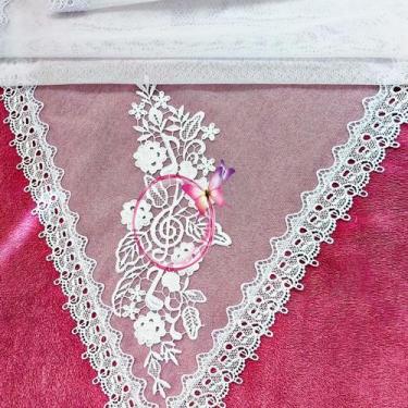 Imagem de VÉU CCB notas musicais clave de sol - Quadrado ou Redondo - - Padrao, 