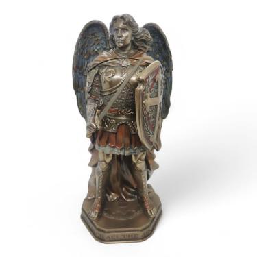 Imagem de Estátua Arcanjo São Miguel de Bronze e Resina 30 cm