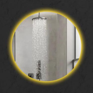 Imagem de Espelho Redondo Led Sem Moldura 50 Cm - J.A, BRANCO QUENTE FONTE