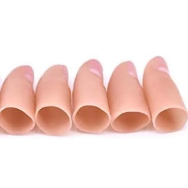 Imagem de Wentoenapp 5 peças de dedo duro com ponta de polegar para truques de mágica, adereços mágicos para close-up de magia, kits de mágica e acessórios, para idades a partir de 8 anos, 5 dedos incluídos