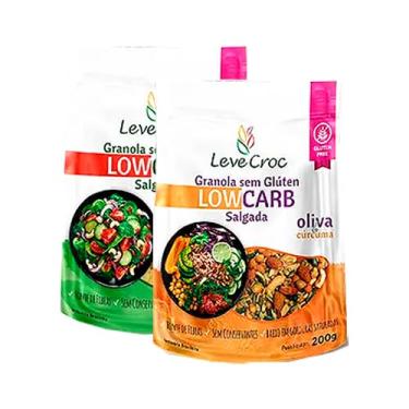 Imagem de Kit 2 Granolas Salgadas Sem Glúten Leve Croc: Páprica, Cúrcuma
