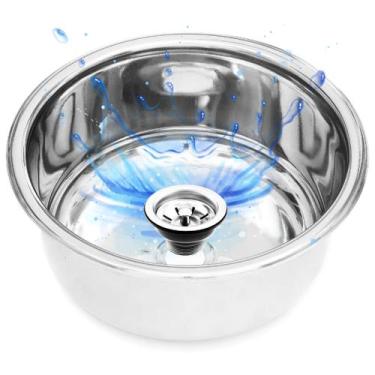Imagem de 1 Pç  Aço Resistente Corrosão Cuba Reservatório de Aço Inox - Deki Móv