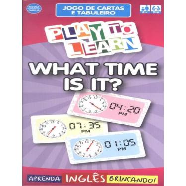 Imagem de Play To Learn Jogo De Cartas What Time Is It