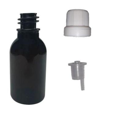 Imagem de Frasco Pet Âmbar Com Gotejador 30ml  300 unds Tampa Branca - RC MINASM