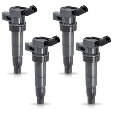 Imagem de ENA Conjunto de 4 bobinas de ignição compatíveis com Hyundai Kia Santa Fe Sonata Tucson Forte Forte5 Koup Optima 2009 2010 2011 2012 2013 2014 2015 2016 Substituição para C1667 UF-611
