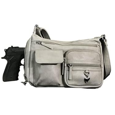 Imagem de Zzfab Bolsos frontais com trava lateral oculta bolsa transversal CCW, Cinza claro