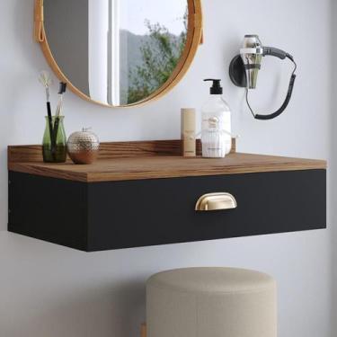 Imagem de Penteadeira Gloss para Maquiagem Camarim com 1 Gaveta Puxador Concha S