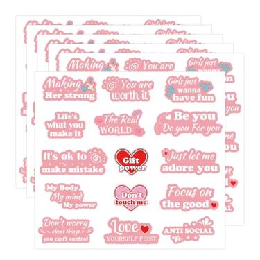 Imagem de 150 peças de adesivos motivacionais inspiradores positivos rosa - 5 x 5,6 polegadas etiquetas de decoração inspiradoras para professores e estudantes de recompensa escolar