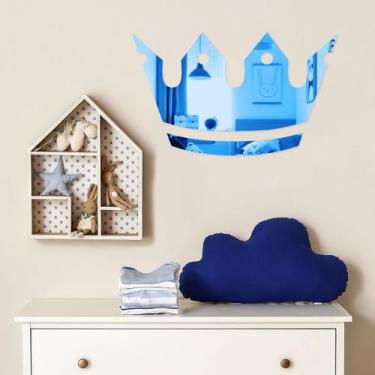 Imagem de Espelho Decorativo Coroa Azul - Inove Papéis de Parede