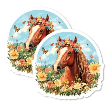 Imagem de Ímãs de cavalo pacote com 2 10 cm - Ímãs de geladeira equinos divertidos para geladeira quadro branco armário decoração de cozinha infantil forte presente para amantes de cavalos home office sala de