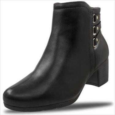 Imagem de Bota Salto Grosso Casual Feminina Calce Facil Modare Ultraconforto-Feminino