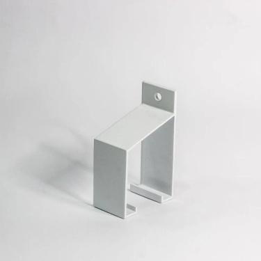 Imagem de Kit Com 4 Suportes De Alumínio Perfil Côncavo - Branco