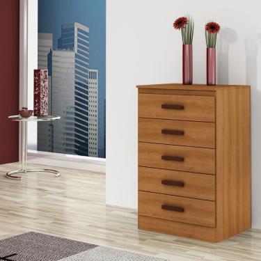 Imagem de Cômoda Organizadora Grande 5 Gavetas Quarto Casal Cinamomo