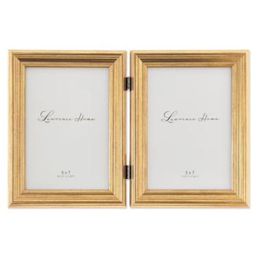 Imagem de Lawrence Frames Moldura para quadro em ouro polido com dobradiça de 12,7 x 17,7 cm