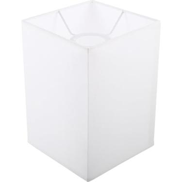 Imagem de Abajur para candeeiros de mesa cúpula quadrada E27 lâmpada retangular lustre abajures lâmpada pendente abajur protetor de lâmpada clipe capa de substituição