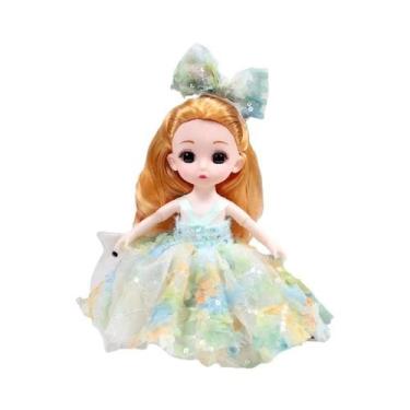 Imagem de Boneca De Bebê Com Articulação Móvel De 17cm, Vestido De Menina, Maqui