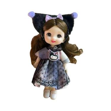 Imagem de Boneca De Bebê Com Articulação Móvel De 17cm, Vestido De Menina, Maqui