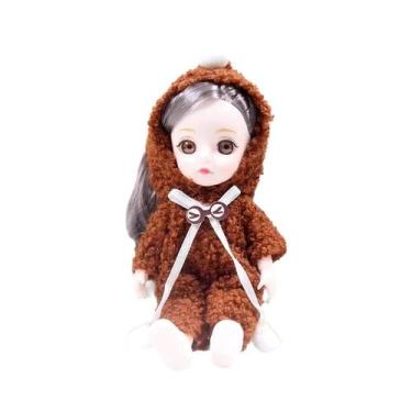 Imagem de Boneca De Bebê Com Articulação Móvel De 17cm, Vestido De Menina, Maqui