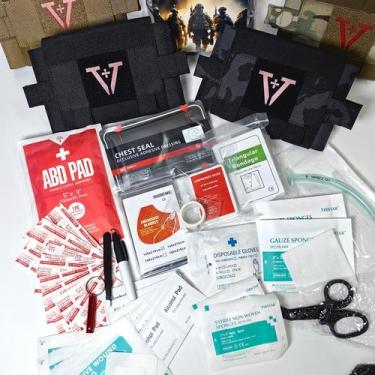 Imagem de Kit de primeiros socorros PATVOTOP IFAK Med Tactical com suporte para 