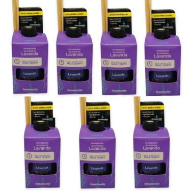 Imagem de Kit 7 Aromatizante de Lavanda Difusor Vareta Odorizador Ambiente 280ml