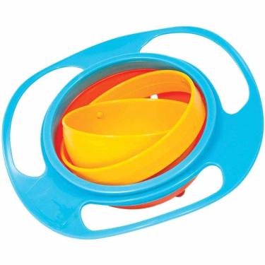 Imagem de Pratinho Tigela - Giro Bowl com Tampa - 130ml - Azul - Buba