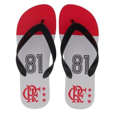 Imagem de Chinelo Flamengo Manto 81 Branco e Preto