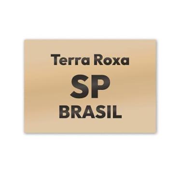 Imagem de Imã de Geladeira Terra Roxa São Paulo MDF 8cm x 5cm