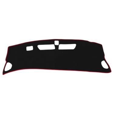 Imagem de VekAuto Capa de painel para Buick Encore GX 2024-2025 tapete de cobertura de painel tapete de painel de console central tapete de poliéster preto vermelho 1 peça