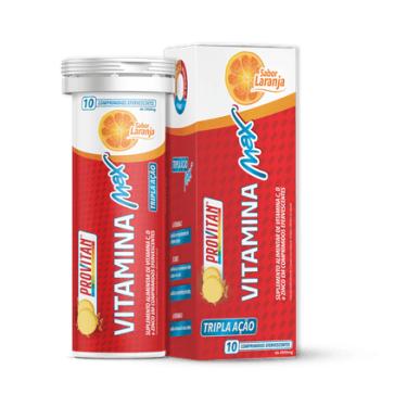 Imagem de Vitamina C+D+Zinco Max Provitan 3300 mg – 10 Efervescente para Imunidade Promel