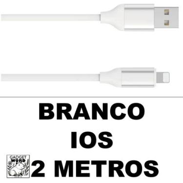 Imagem de Cabo 2 Metros Carregador Silicone 1 e 2 Metros Colorido Iphone V8 e Ty