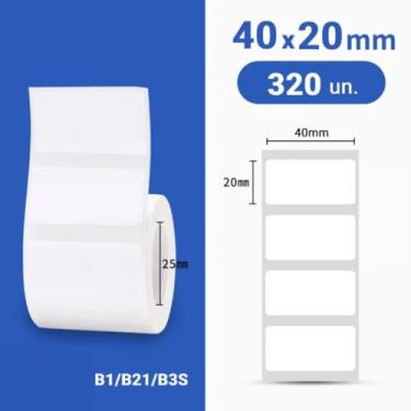 Imagem de Etiqueta Térmica Adesiva 40x20mm Branca – Compatível com Impressoras Niimbot, Papel Térmico Direto, Alta Fixação